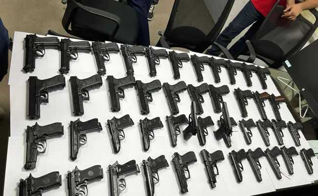 Indian Couple With 45 Pistols Arrested At Airport
